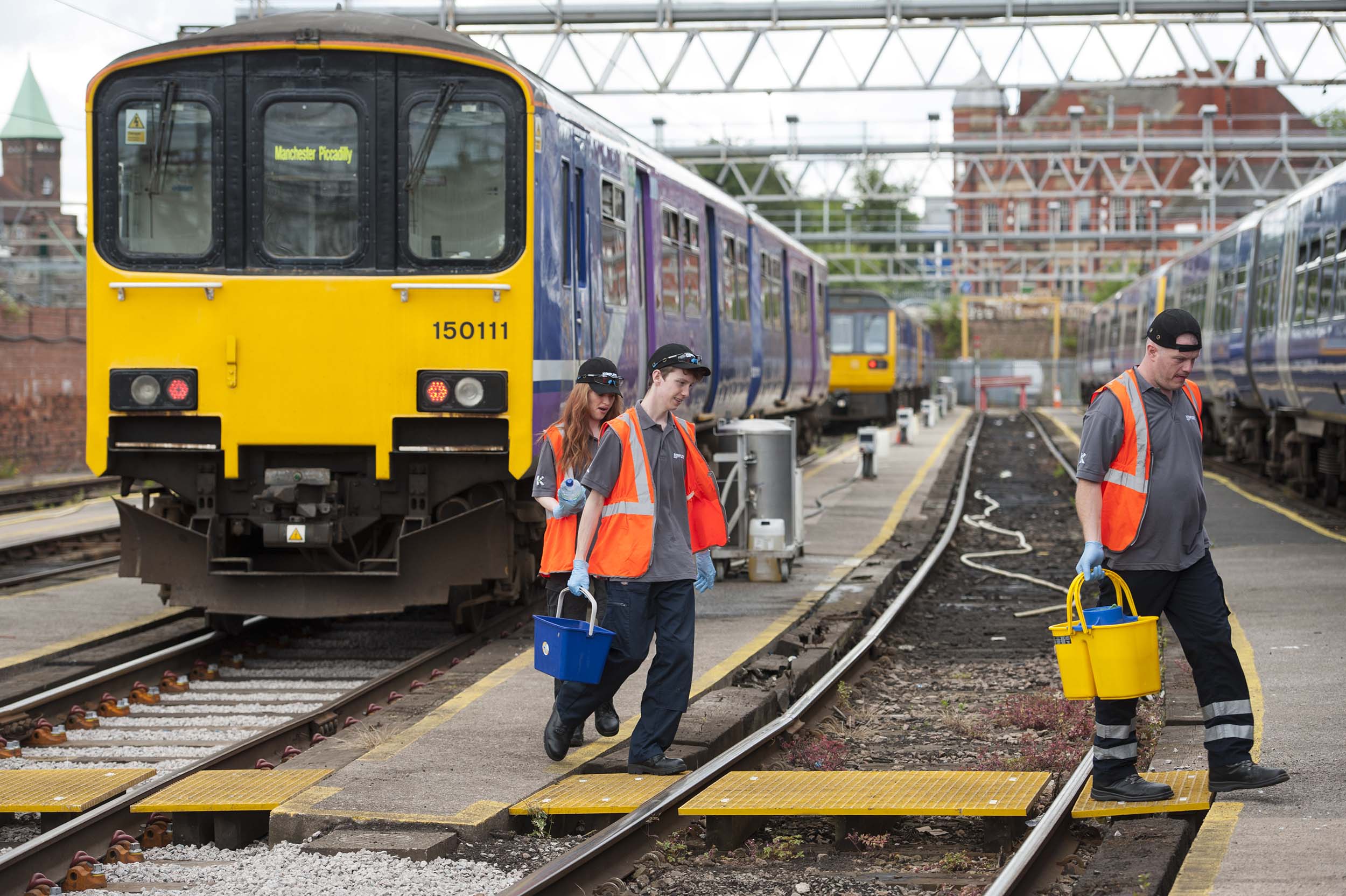 northern rail train cleaners manchester phtotographer
